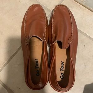 Tan loafers